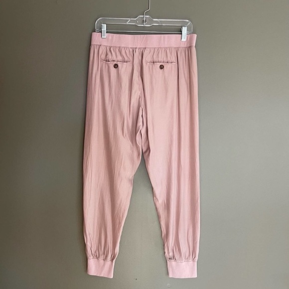 ATM Anthony Thomas Melillo Silk Jogger Pant Pink Size small Pull On Comfortable - Picture 9 of 16